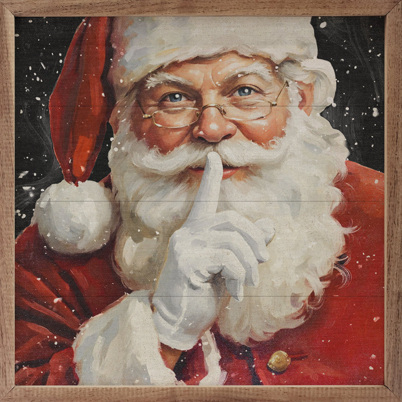 Shh Santa Claus BG, H 4 po x l 4 po