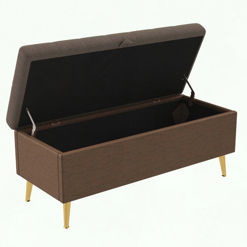 Banc de rangement avec capitonnage Coffee, Café
