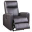 Fauteuil inclinable électrique brun avec accoudoirs carrés