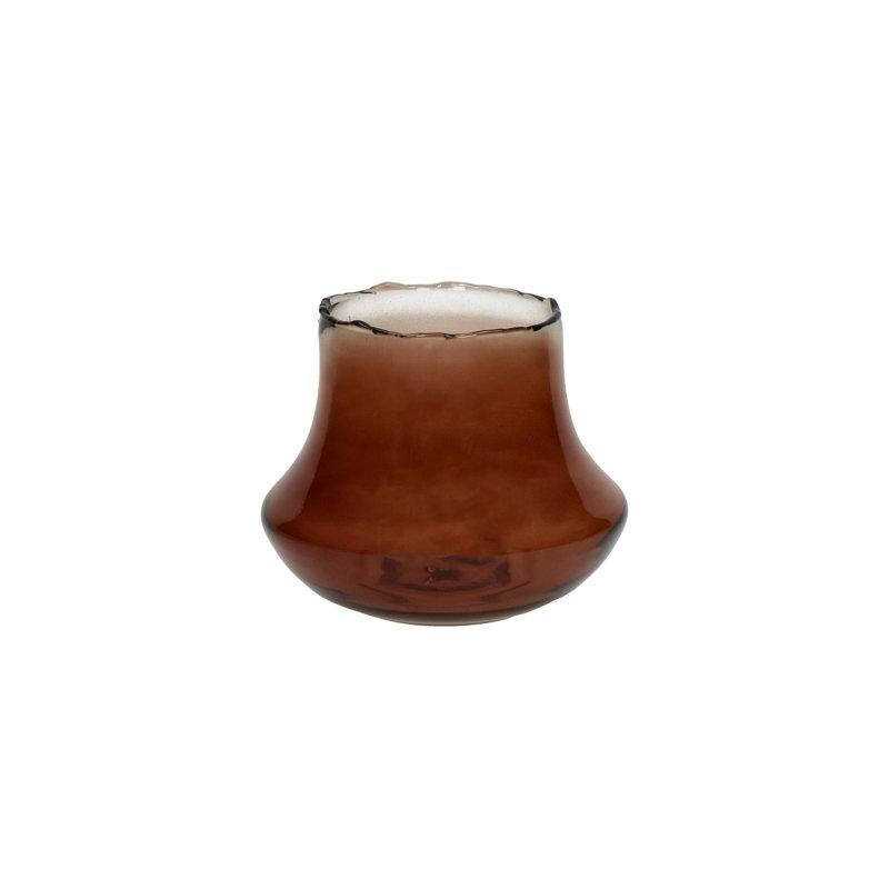Vase en verre Famiglia, H 4,72 po x l 5,91 po x P 5,91 po