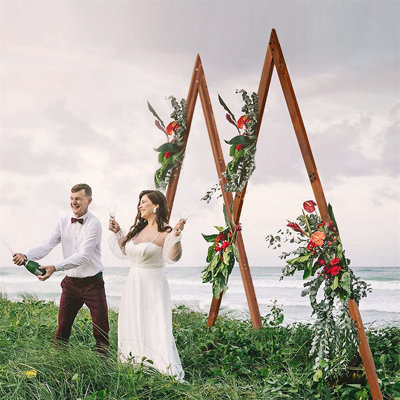 210cm W x 80cm D Solid Wood Arbour in Brown