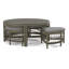 Raffles Rattan Cocktail Table with Benches-71441851-71441875
