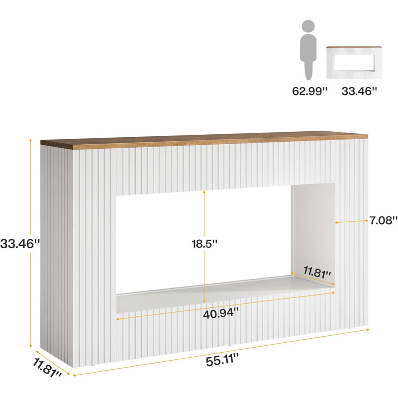 Console d'entrée moderne avec rangement spacieux et fabrication durable, parfaite pour la décoration contemporaine