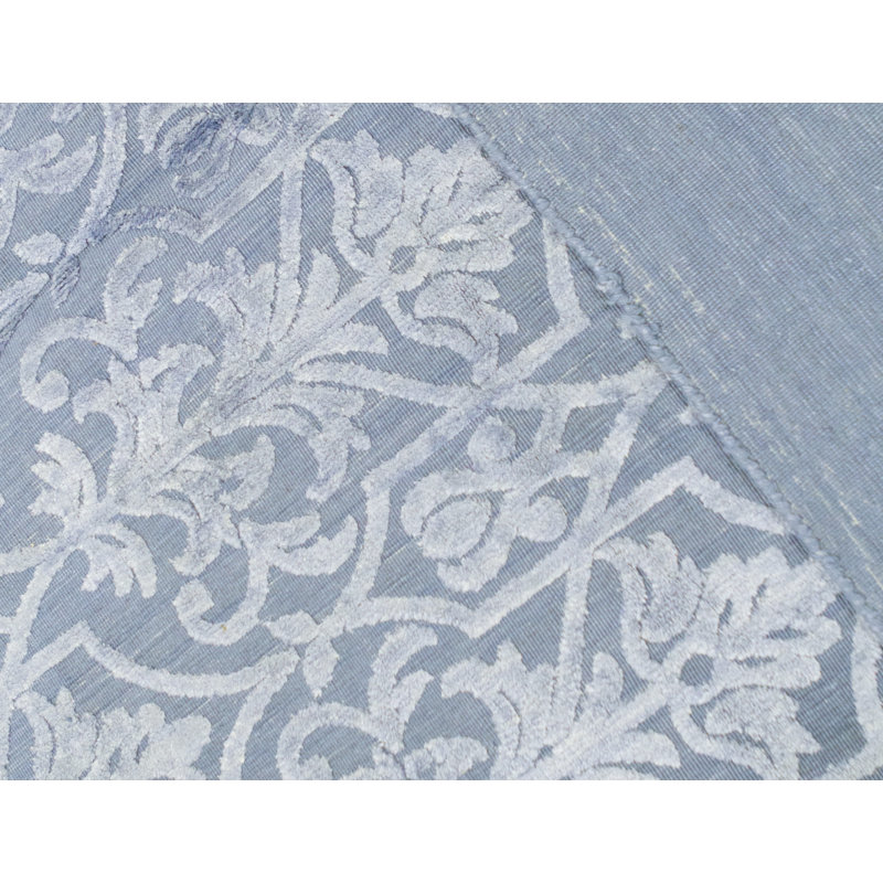 Hand-Knotted High-Quality Light Blue Area Rug