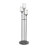 Metal Tall Floor Black Hurricane Lamp with 3 Posts and Round Base