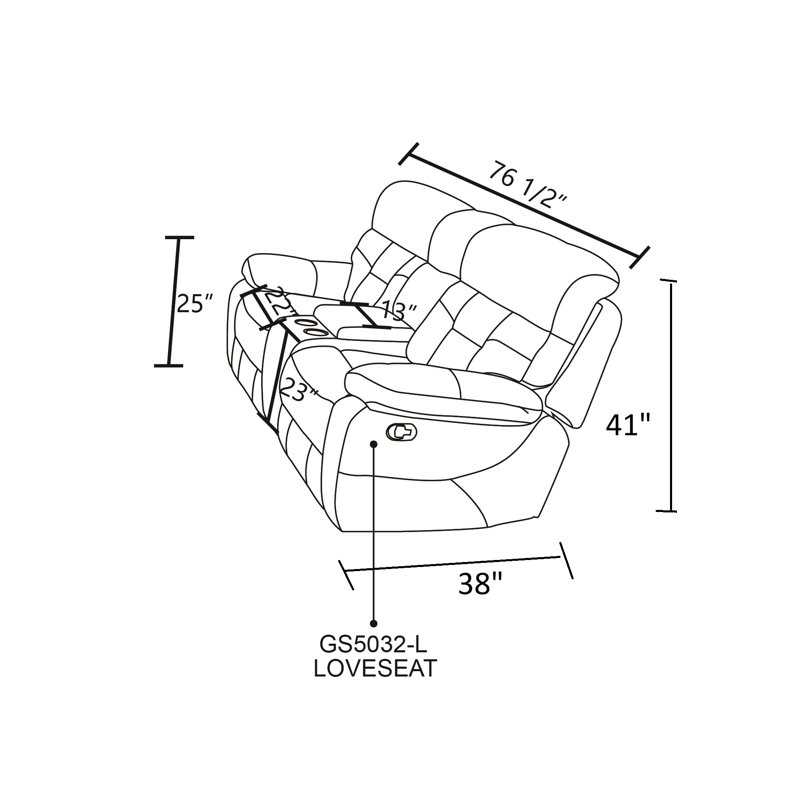Causeuse inclinable en microfibre brun foncé