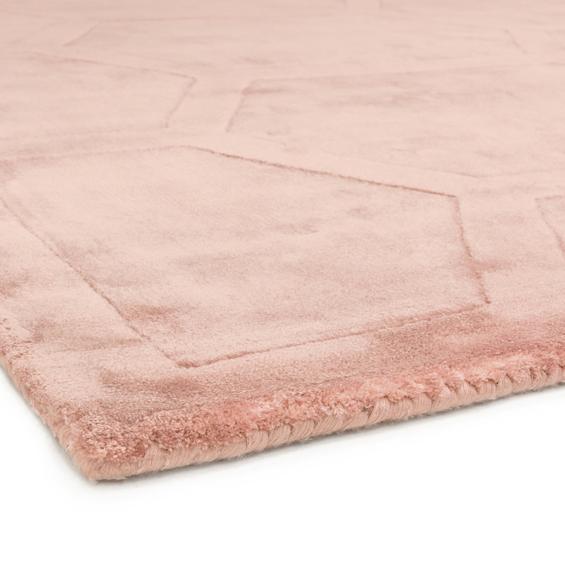 Solid Colour Viscose Hand Woven Area Rug, Rectangle 120cm x 170cm