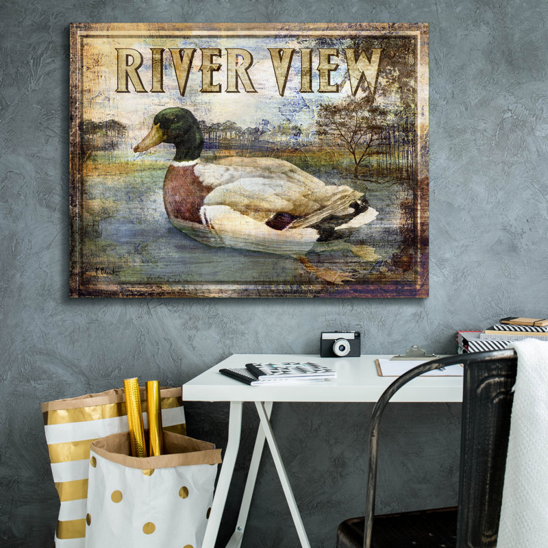 «August Duck Sign I» par Paul Brent, August Grove, H 26 po x l 34 po x P 1,5 po