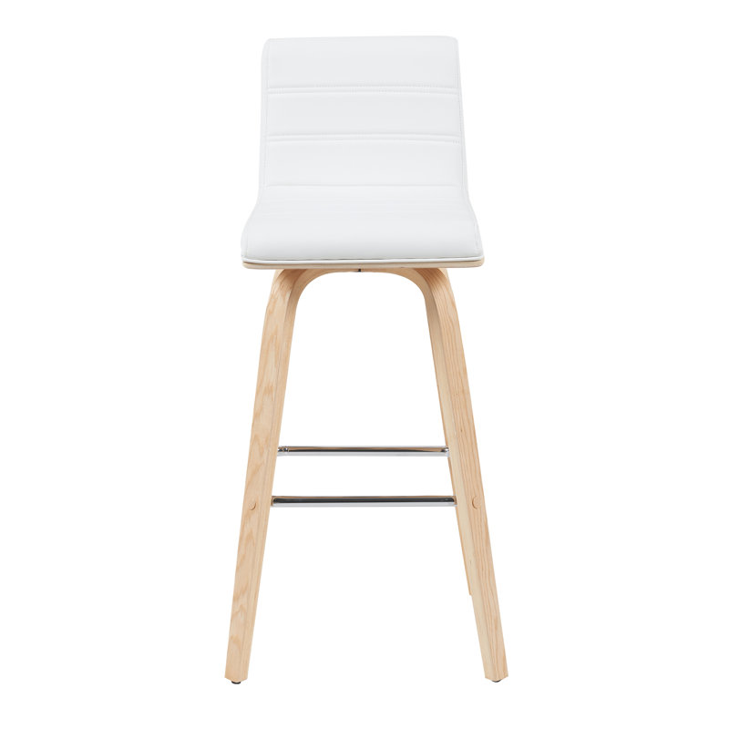 Tabouret de bar et de comptoir Biance, Naturel, Blanc, Tabouret de bar (siège d'une hauteur de 30 po)