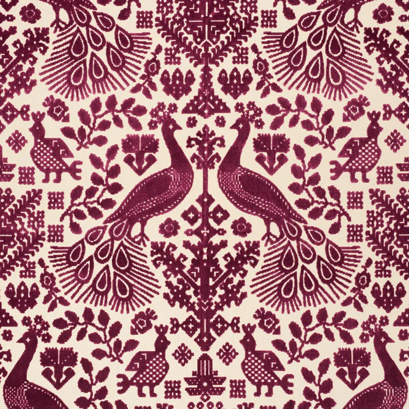 Pavone Fabric, Garnet