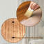 Table basse ronde en bois avec rangement caché