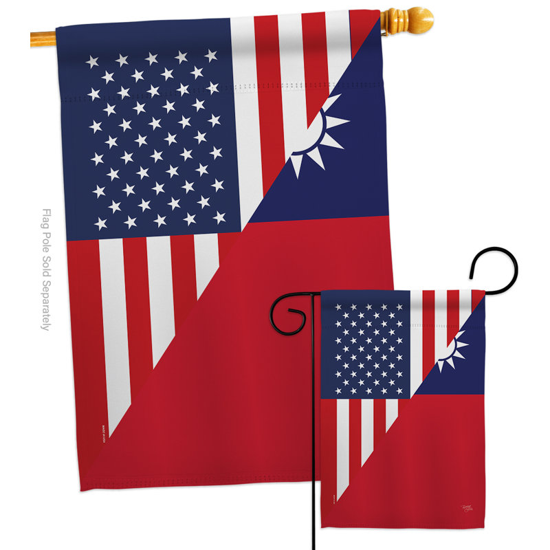 Friendship-impressions 2 faces décoratives 40 x 40 po ensemble de drapeaux en polyester