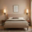 Applique murale rétro avec abat-jour en tissu et base en bois (ensemble de 2)-1864741331-1870433901