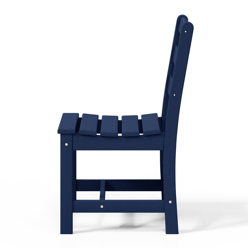 Patio Dining Side Chair, Navy Blue