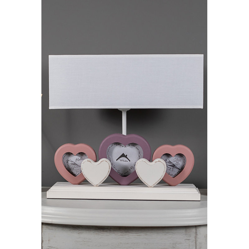 Lampe de table 13 po Roesch, Lilas, Gris clair