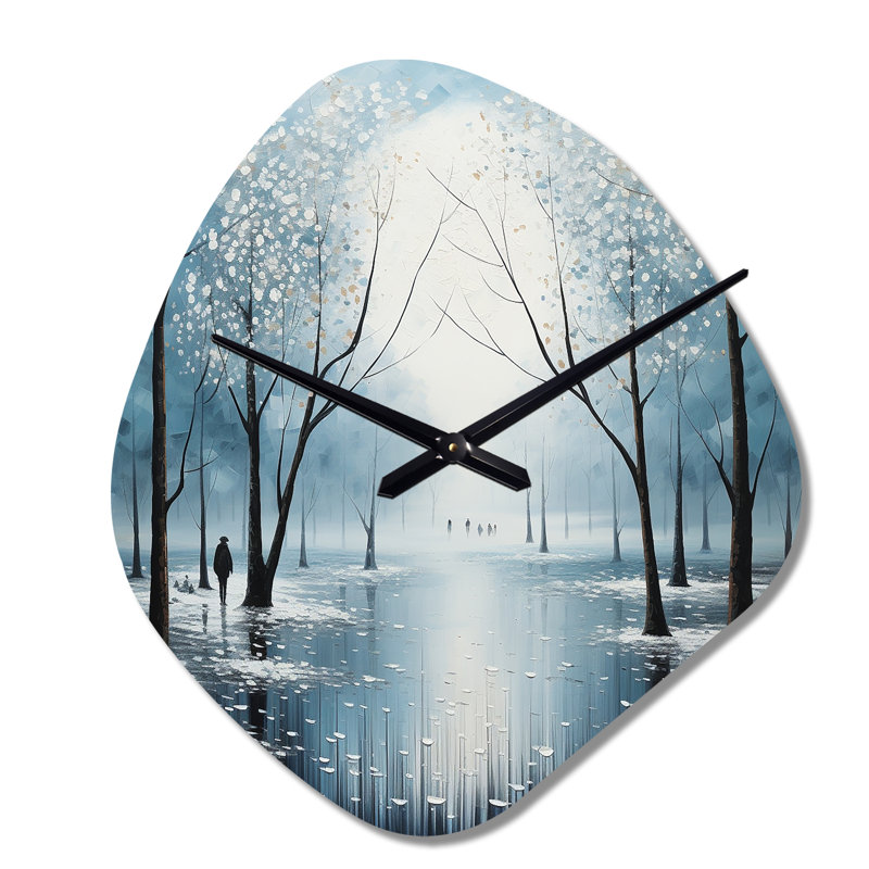 Horloge murale scandinave asymétrique, Petit