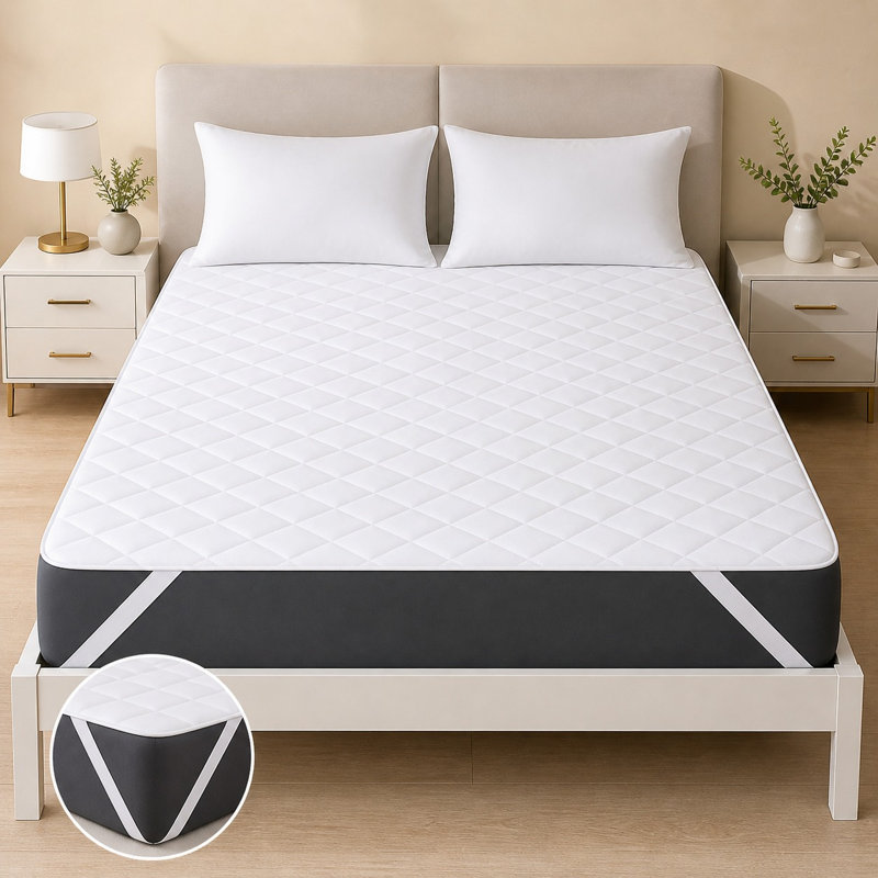 Mattress Protector With Elastic Strap 100% Waterproof, Full