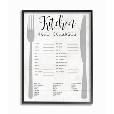 « cuisine word brouiller family word design » par daphné polselli, impression