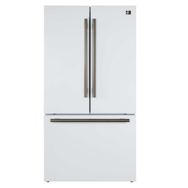 Porte française de 36 po Rivello., Blanc
