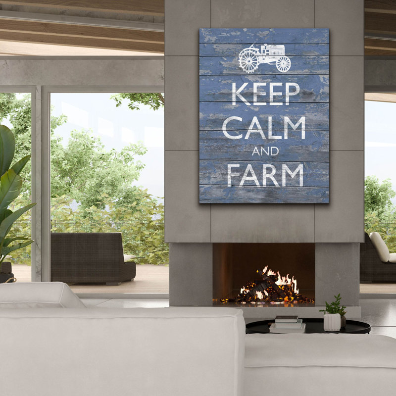 Toile épique «Keep Calm & Farm 1» par Alonzo Saunders, 40 po x 54 po, H 54 po x l 40 po