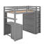 Lit mezzanine simple avec tiroirs, bureau et garde-robe-1316351450