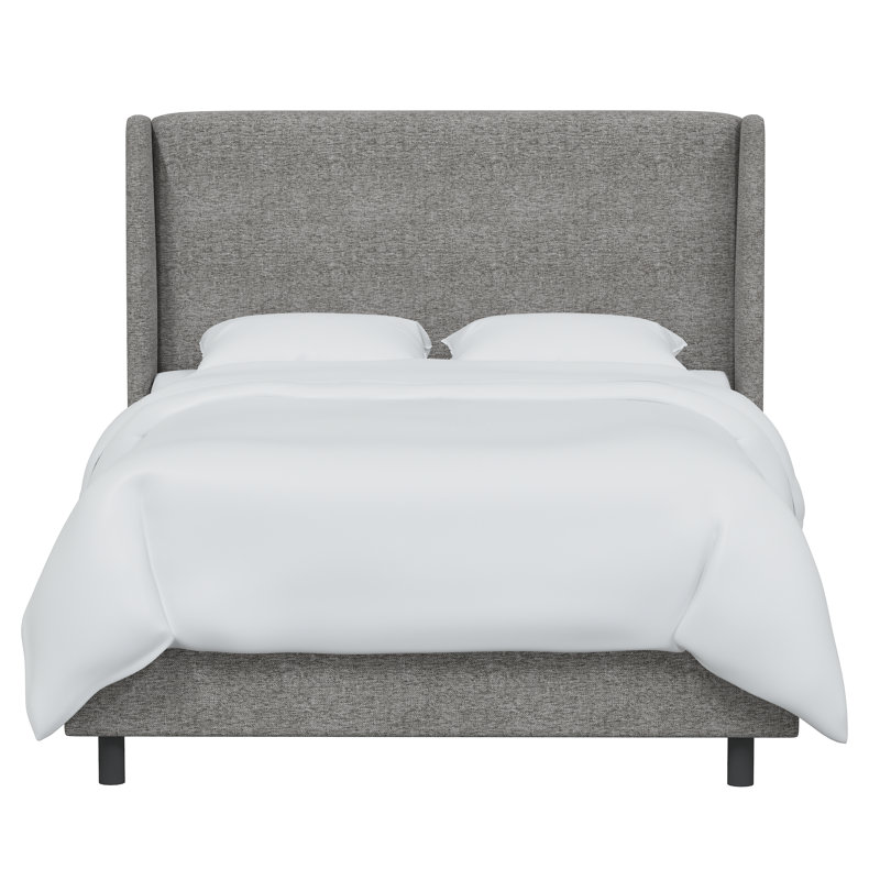 Lit tapissier standard à profil bas Bellfield, Très grand californien, Tweed Sustain® brume Milsap