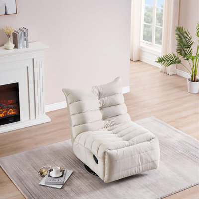 Fauteuil Lazy, fauteuil rotatif avec une poche latérale, fauteuil rembourré de loisirs, fauteuil de lecture