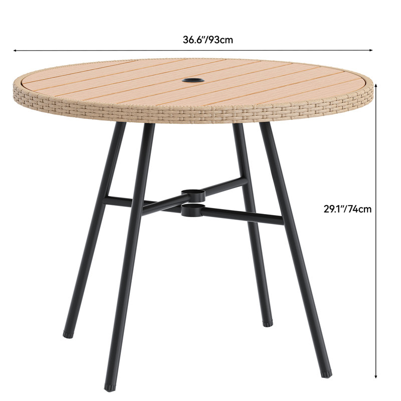 Table de salle à manger en bois 36,6 po George Oliver