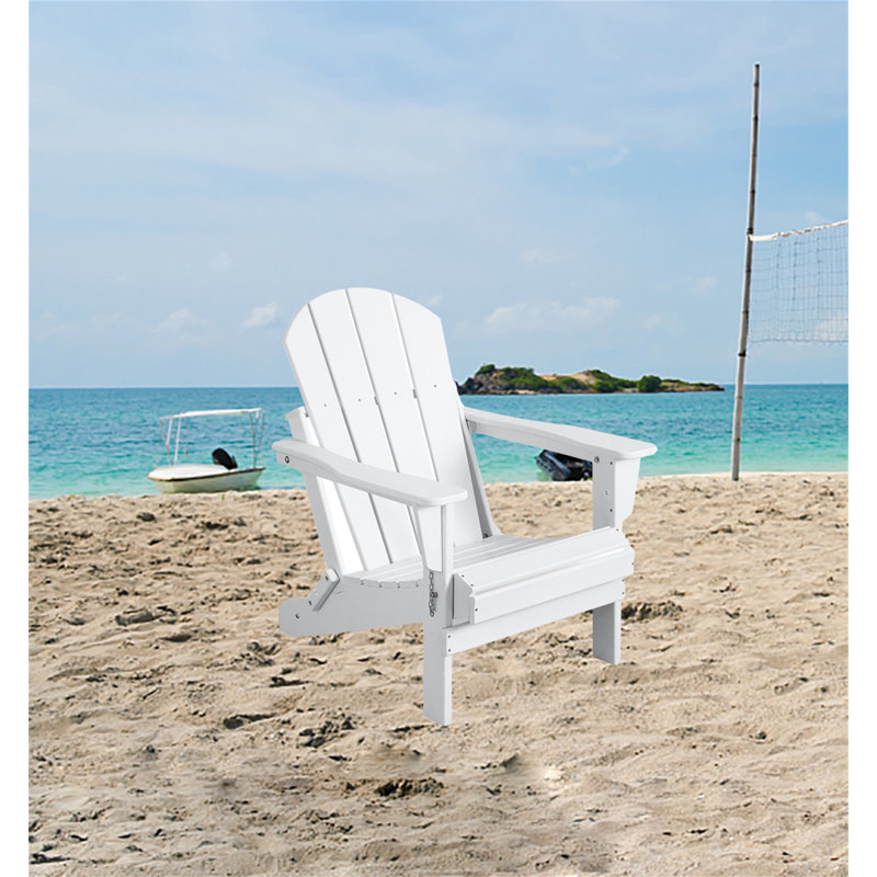 Chaise Adirondack pliante Hembert, Blanc