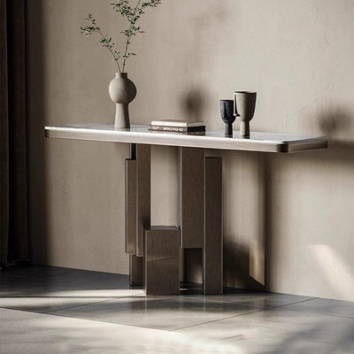 Italian-style stainless steel console table