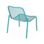 Chaises empilables d'extérieur bleu sarcelle, dossiers étroits, structure stable, chaise 26 po x 21,79 po x 26 po, assise en filet, structure, l 26 po x P 21,79 po