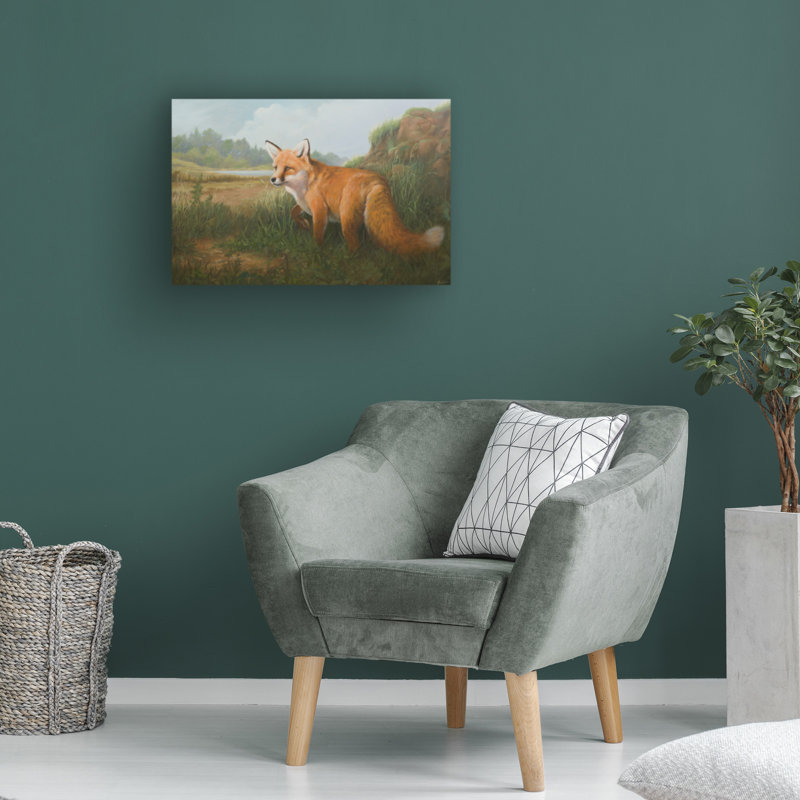 Bolog John Silver Large Fox Canvas Art, 16" H x 24" W