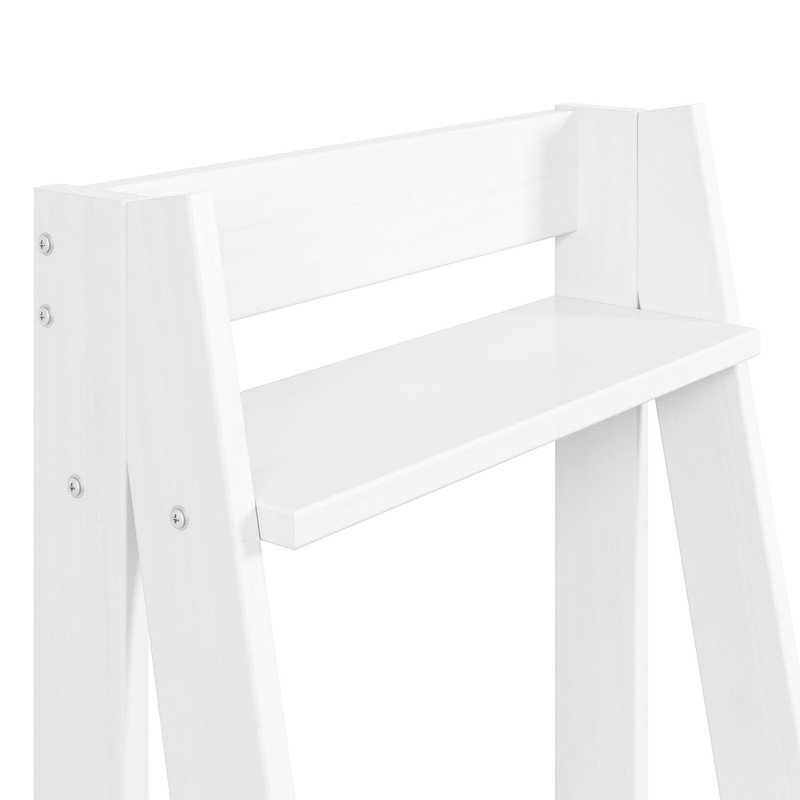 Solid Wood Split 3 Shelf Ladder, White