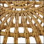 Table basse de style bohémien en faux rotin tissé à la main, table d'appoint ronde fabriquée à la main pour une utilisation intérieure et extérieure, élégance rustique et durabilité