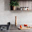 Flo 2" Hex White 11-1/8 in. x 12-5/8 in. Porcelain Mosaic Tile