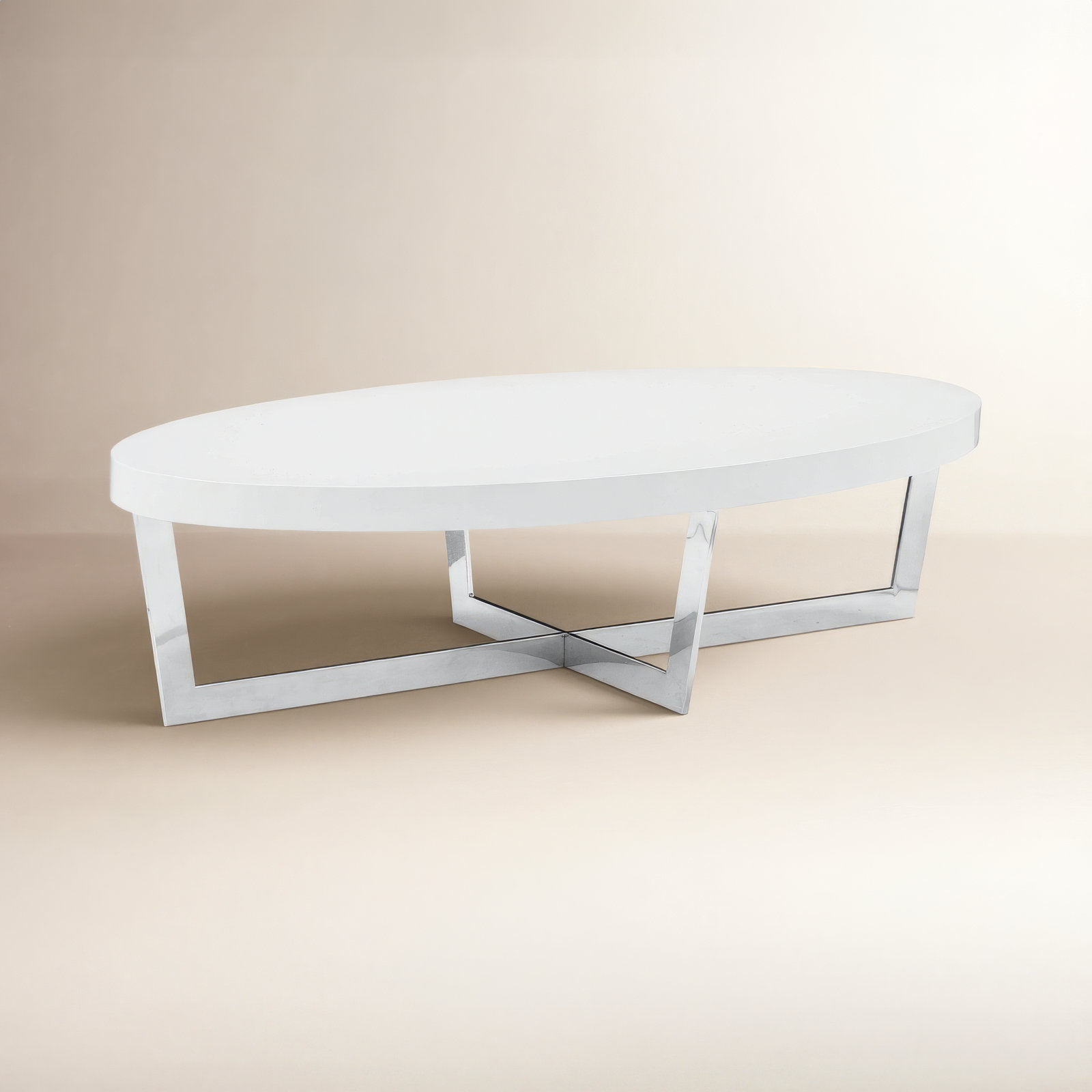 Jackson Single Coffee Table, White High Gloss Lacquer