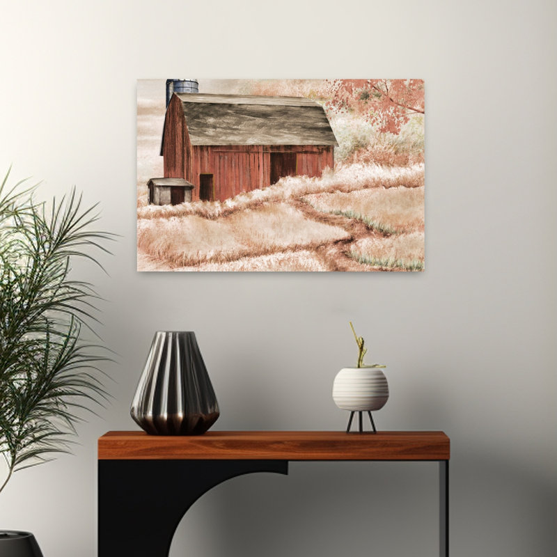 Paysage de campagne contemporain II, H 16 po x l 24 po