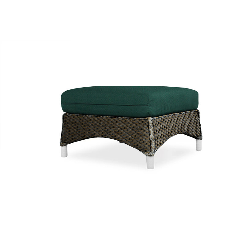 Mandalay Outdoor Ottoman, Loveboat Mint, Mink