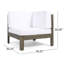 Fauteuil en bois blanc, profondeur 79 cm, largeur 76 cm, hauteur 66 cm, poids supporté 18,2 kg