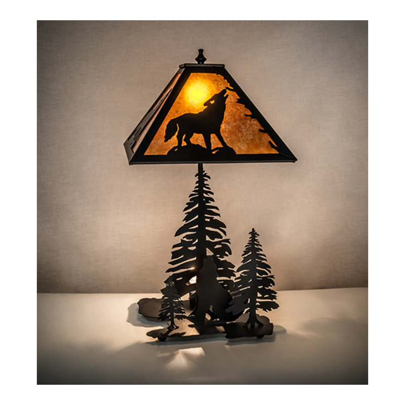 Wolf At Dawn Table Lamp
