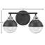 Kyoto 2 Light Seeded Dimmable Vanity Light