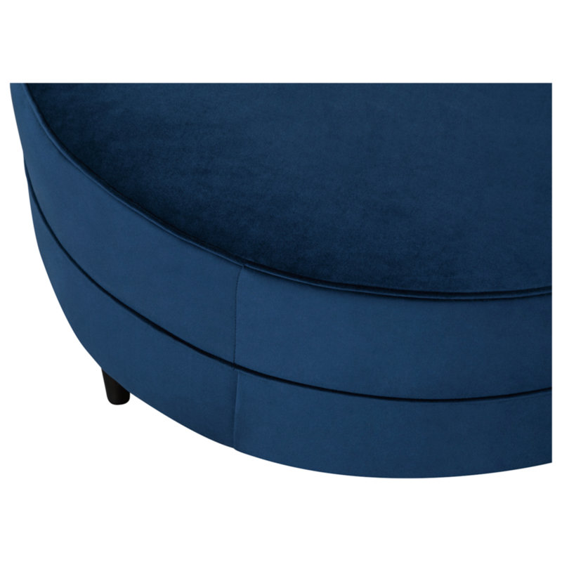 Andersontown Velvet Ottoman, Velvet Blue