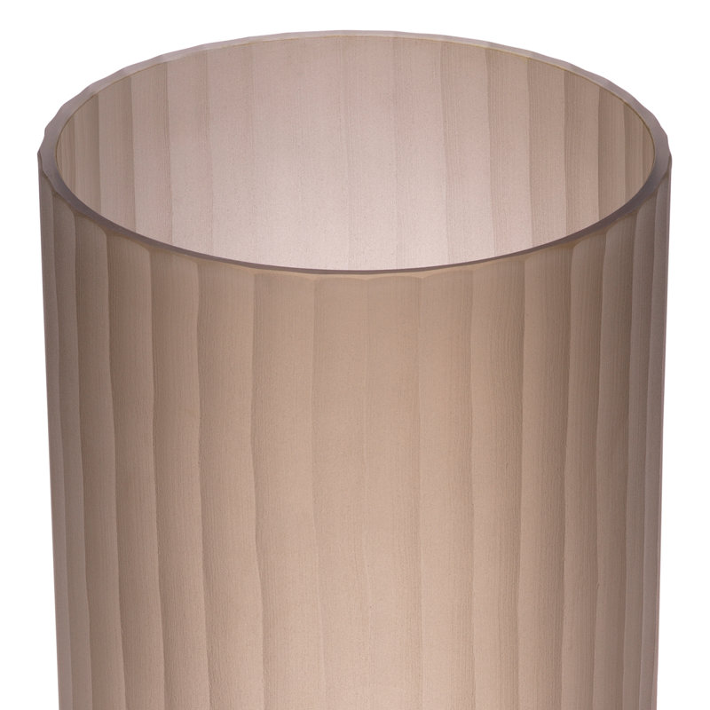 Haight Handmade Handblown Glass Table Vase, Frosted Brown, 28.54" H x 8.46" W x 8.46" D