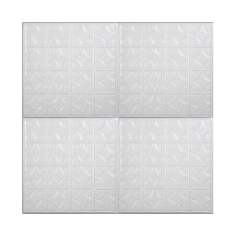 Nala Metal/PVC Mosaic Wall Tile, Paintable White