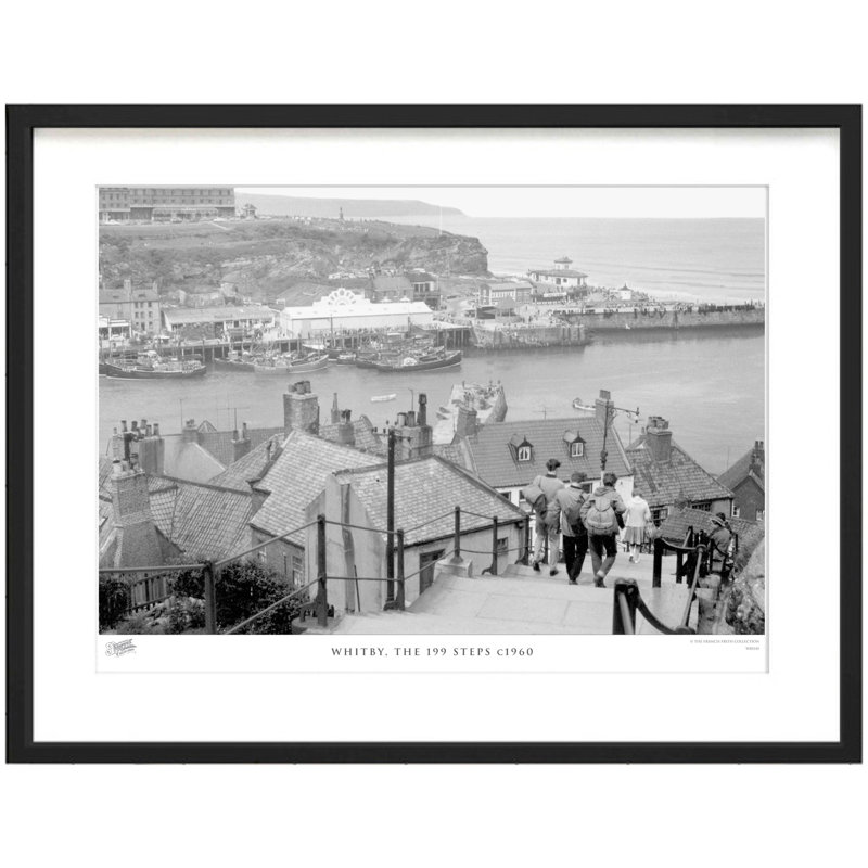 Whitby, The 199 Steps C1960 by Francis Frith - Single Picture Frame Print, 28cm H x 36cm W x 2.3cm D