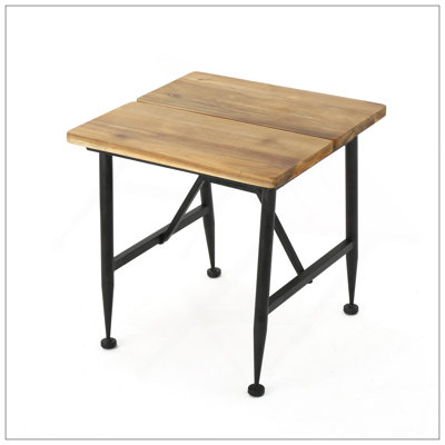 Table de bout en bois et métal
