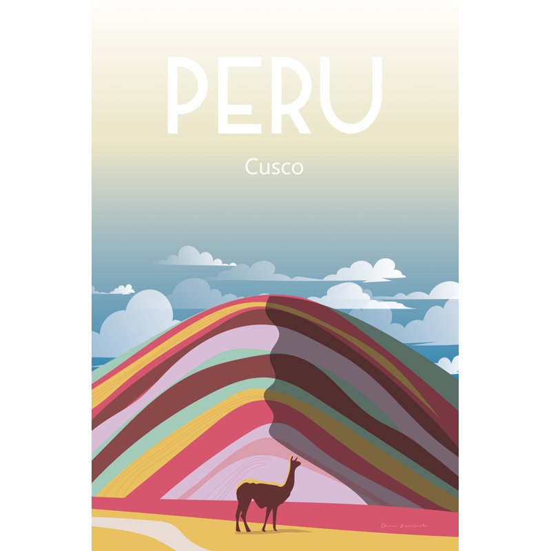 "Pérou" par Omar Escalante, H 36 po x l 24 po, Non, Toile tendue