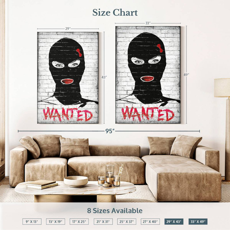 Wanted Chic Robber, 51" H x 34" W