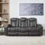 Bhopinder 3 Seater Linen Electric Reclining Sofa-64473139
