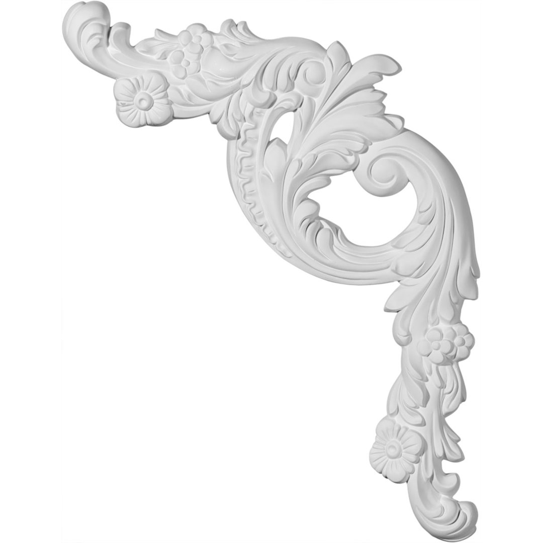 16 1/2"W x 18 1/8"H x 1 1/4"P Tirana Panel Moulding Corner, Right Ekena Millwork